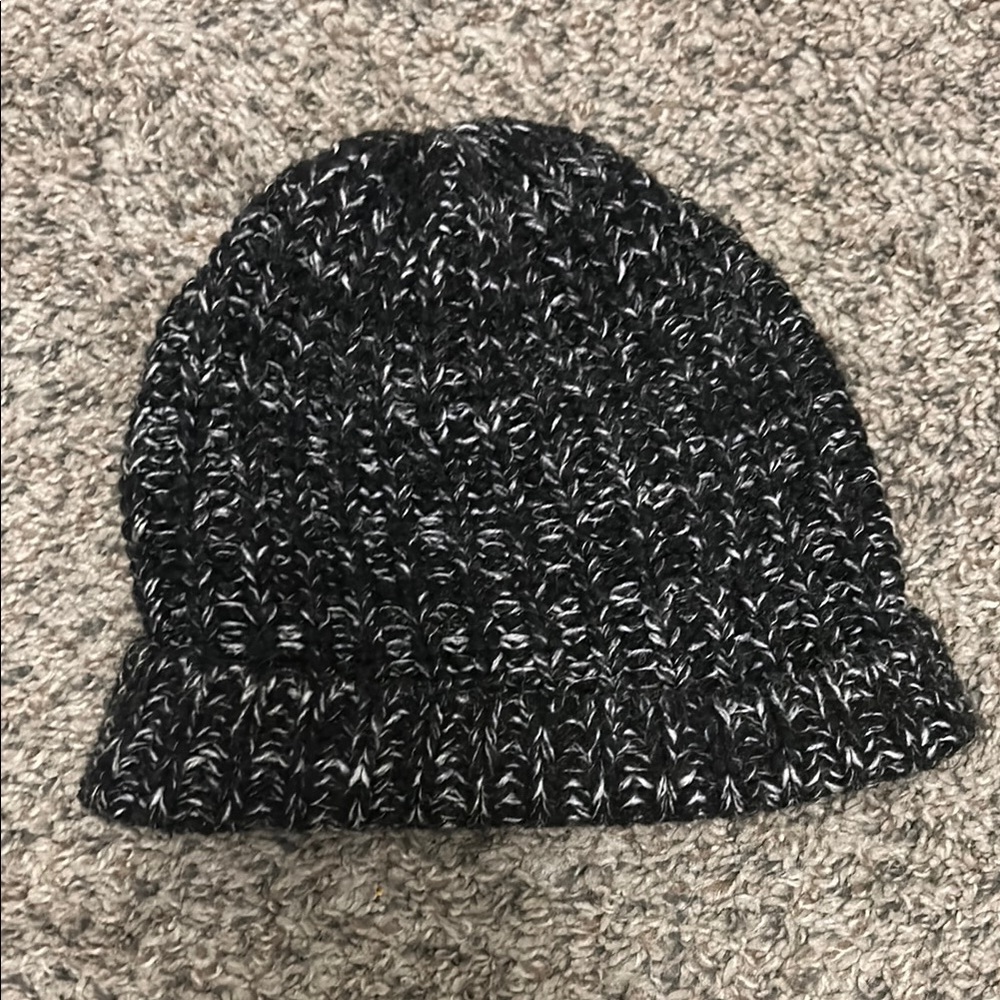 Stylish Black and White Knit Beanie